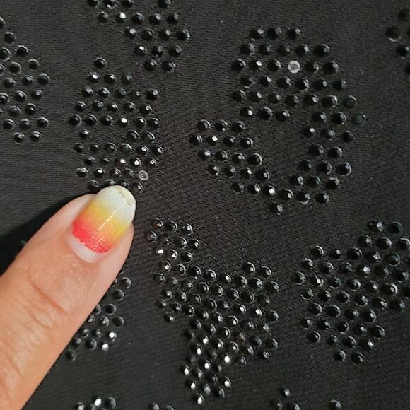 A.L.C. Julian Black Crystal Sequin Crop Top - Picture 7 of 8